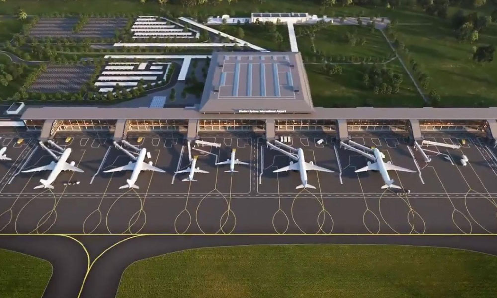 Airport Terminal Building & Runways.